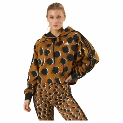 adidas Essentials 3-Stripes Animal Print Hoodie Brostr/Multco/Black Svart Sale