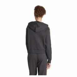 Essentials 3-Stripes Animal Print Relaxed Hoodie Black / Magic Beige*adidas Hot