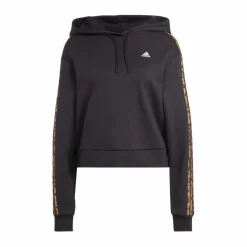 Essentials 3-Stripes Animal Print Relaxed Hoodie Black / Magic Beige*adidas Hot