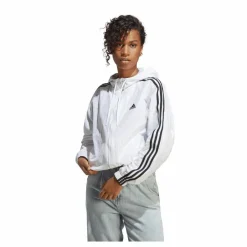 adidas Essentials 3-Stripes Woven Windbreaker White Vit Online