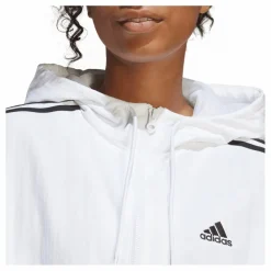 adidas Essentials 3-Stripes Woven Windbreaker White Vit Online