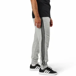 Essentials Tapered Cuff 3 Stripes Pants Medium Grey Heather / Black*adidas Online