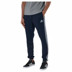 adidas Essentials Tapered Elasticcuff 3 Stripes Pant Legend Ink / White Blå och Vit Hot