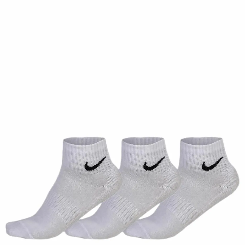 Nike Everyday Cushioned Training Ankle Socks (3 Pairs) WHITE/BLACK Vit Hot