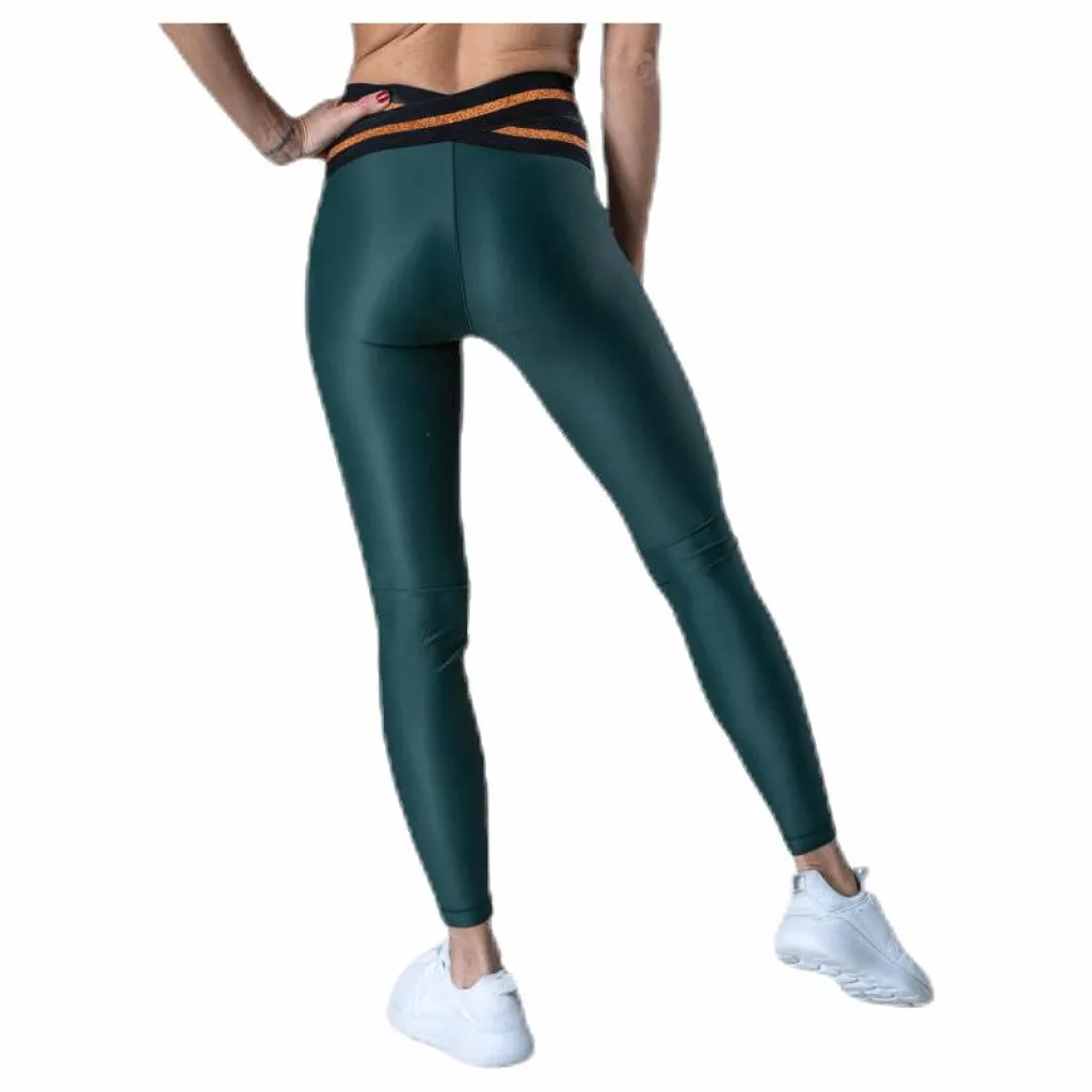 Casall Fearless High Waist 7/8 Tights Green Grön Hot