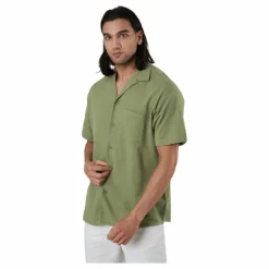 Jack & Jones Findus Resort Shirt Ss One Pocket Green Grön Discount