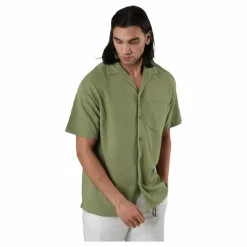 Jack & Jones Findus Resort Shirt Ss One Pocket Green Grön Discount