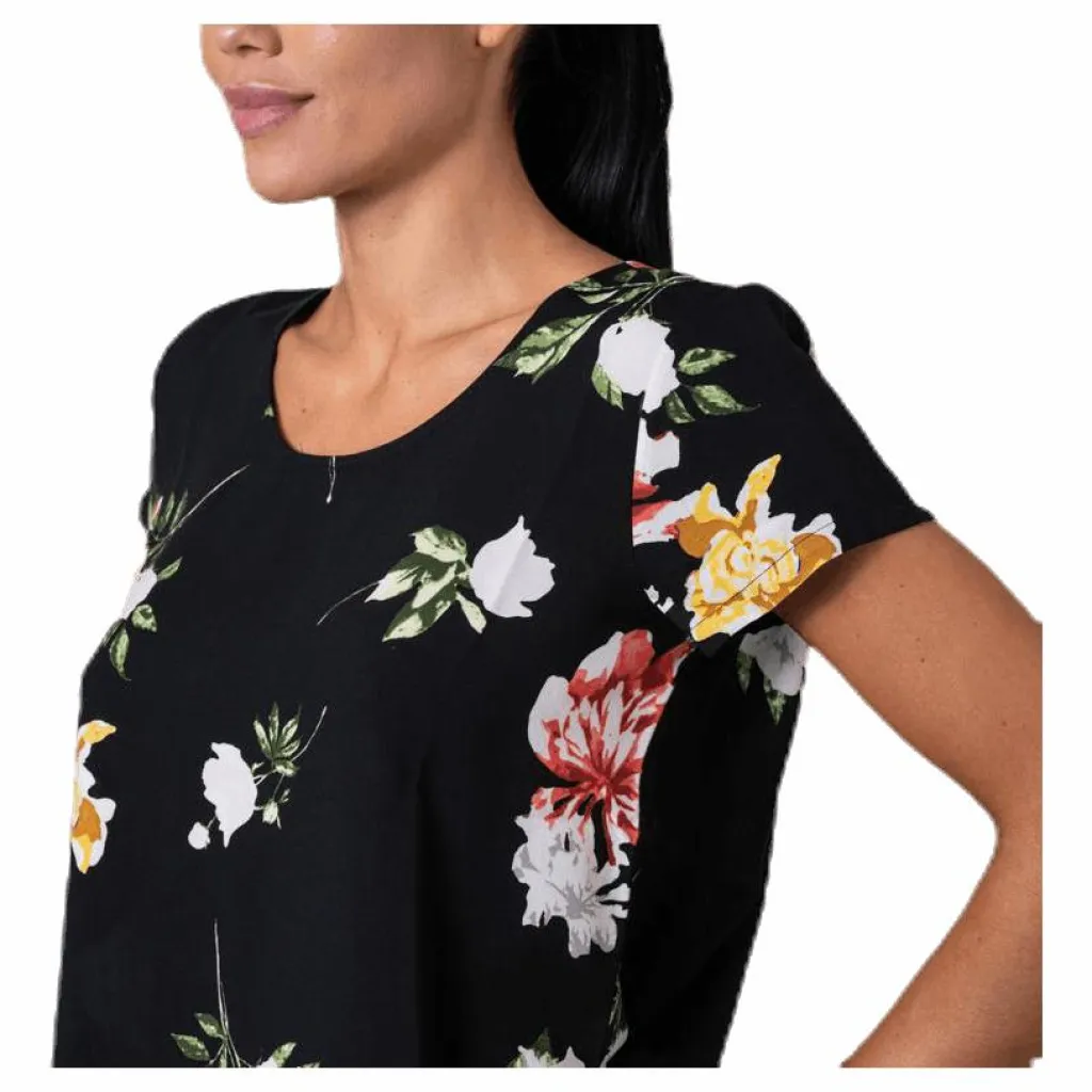 Only First One Ss Aop Top Black Svart Discount