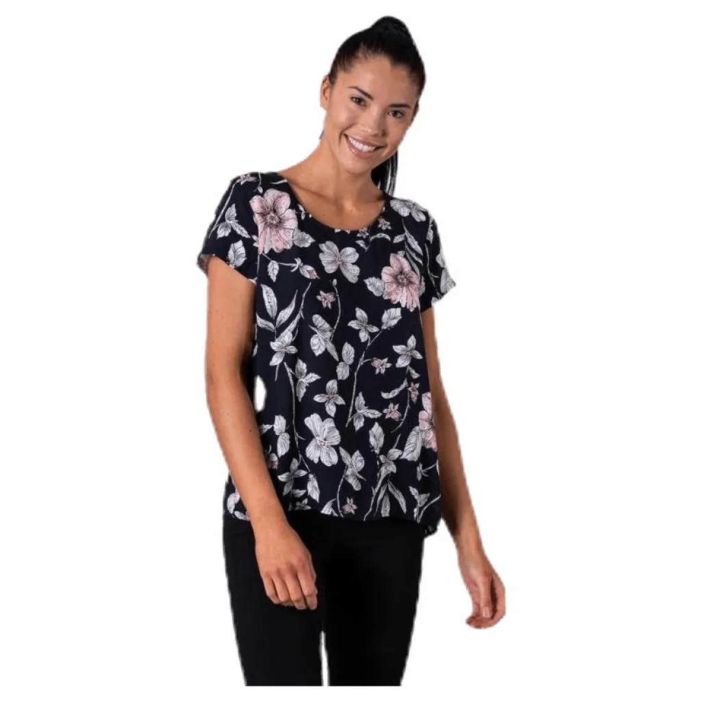 Only First One Ss Aop Top Blue Blå New