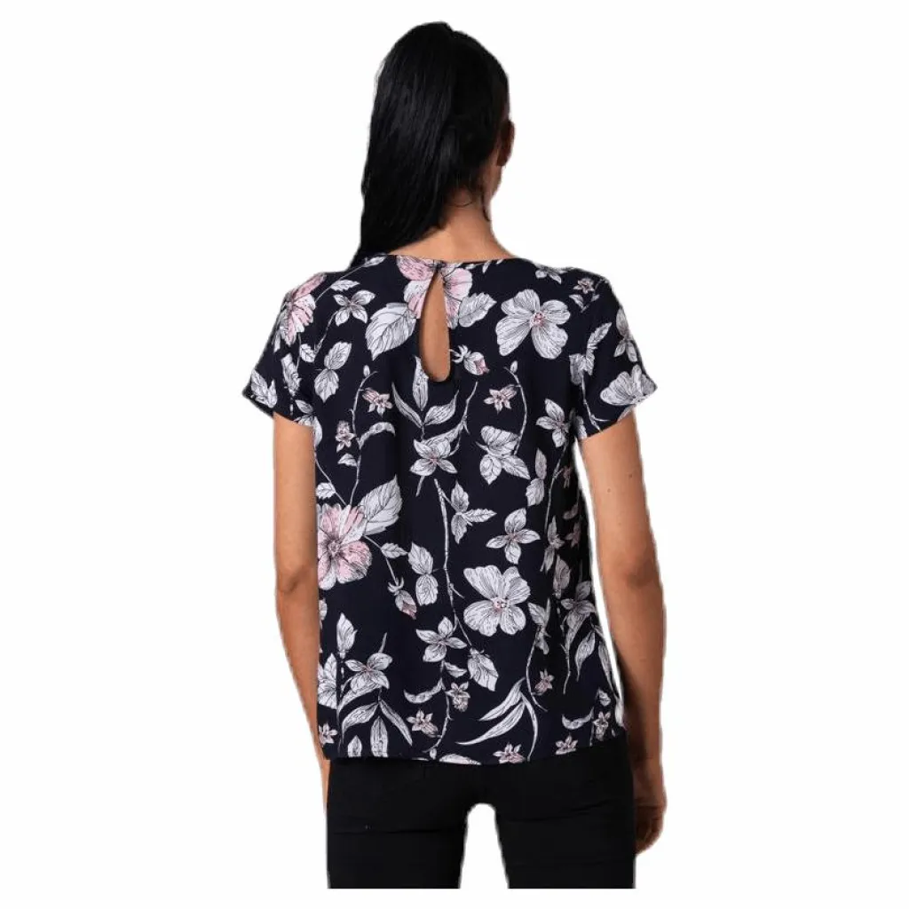 Only First One Ss Aop Top Blue Blå New