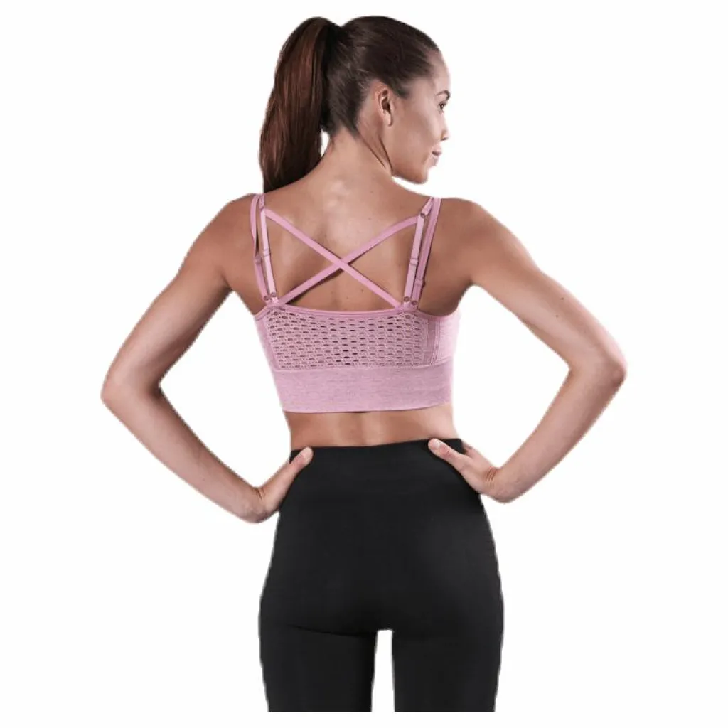 BLACC Fitness Seamless Mesh Bra Pink Rosa Sale