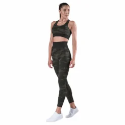 BLACC Fitness Seamless Racerback Bra Patterned/Green Mönstrad och Grön Hot