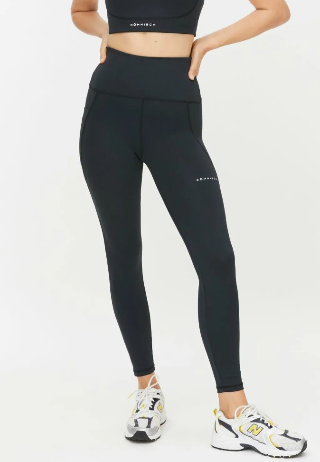 Röhnisch Flattering Curved High Waist T Black Svart Sale