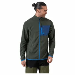Fleece Jacket Olive green/Blue*Bula Sale