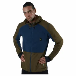 Bula Fleece Zip Hood Blue/Green Blå och Grön New