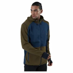 Bula Fleece Zip Hood Blue/Green Blå och Grön New