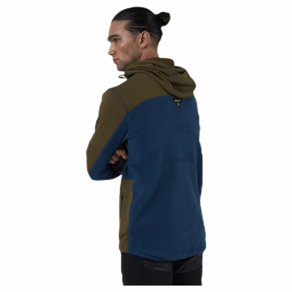 Bula Fleece Zip Hood Blue/Green Blå och Grön New