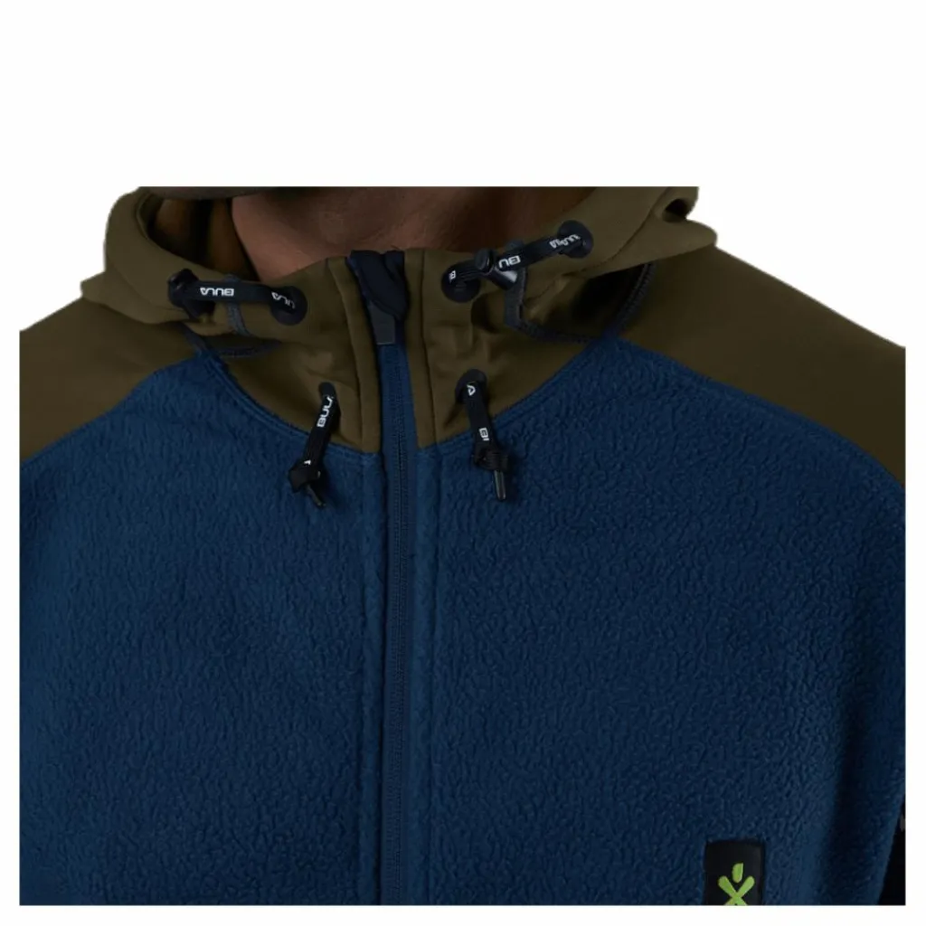 Bula Fleece Zip Hood Blue/Green Blå och Grön New
