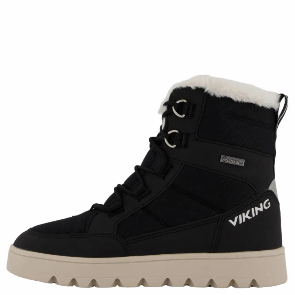 Viking Fleek Warm Gtx Zip Black Svart Discount