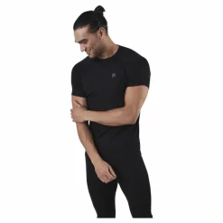 Floki Short Sleeve Slim Fit 100% Merino Wool Black*Norfolk Hot