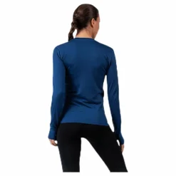Flora Merino LS Blue*Wyte Clearance