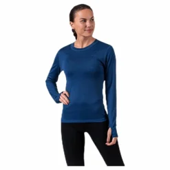 Flora Merino LS Blue*Wyte Clearance