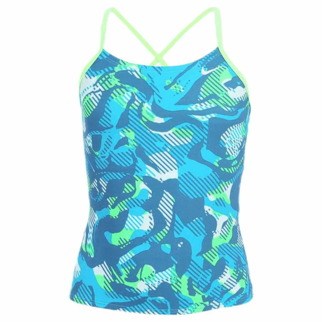 Floral Camo Crossback Tankini Turquoise*Nike Swim Online