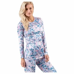 Endurance Forget-Me-Not Printed L/S Tee Patterned Mönstrad Outlet