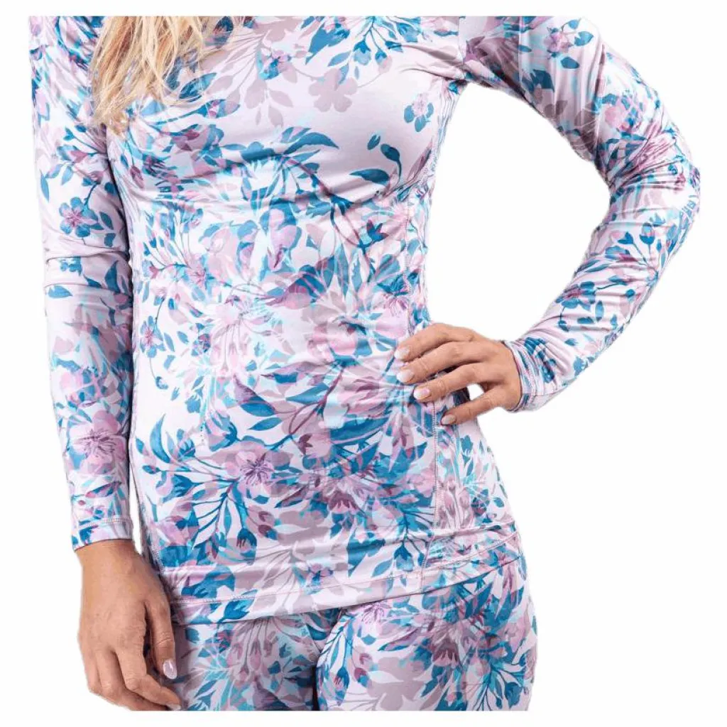 Endurance Forget-Me-Not Printed L/S Tee Patterned Mönstrad Outlet