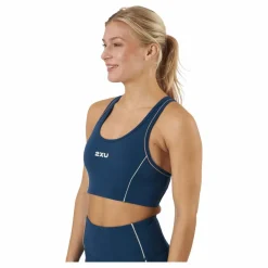 2XU Form Swift Crop Moonlight/off White Blå Hot
