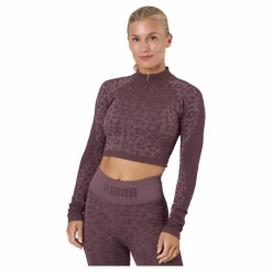 Formknit Seamless Cropped 1/4 Dusty Plum-leopard Print*Puma Sale