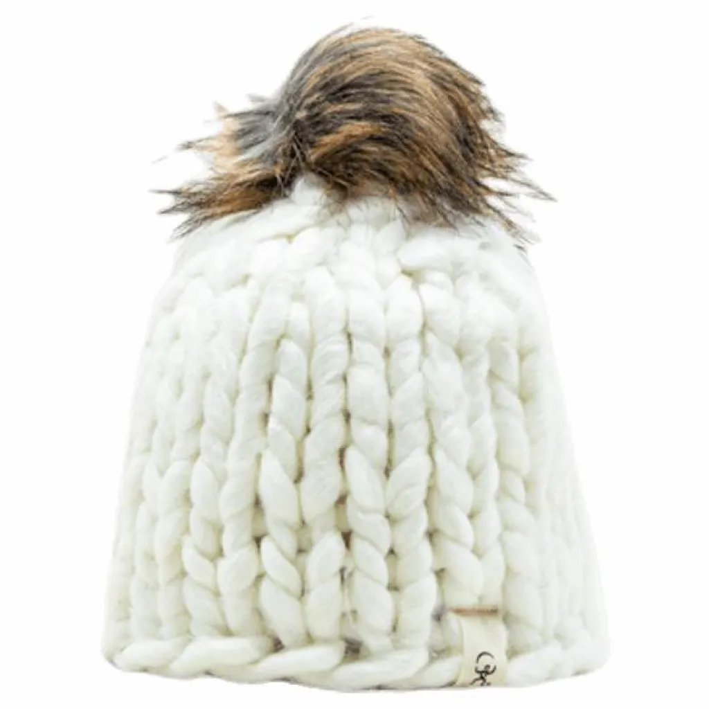 ISBJÖRN Of Sweden Fox Knitted Beanie White Vit New