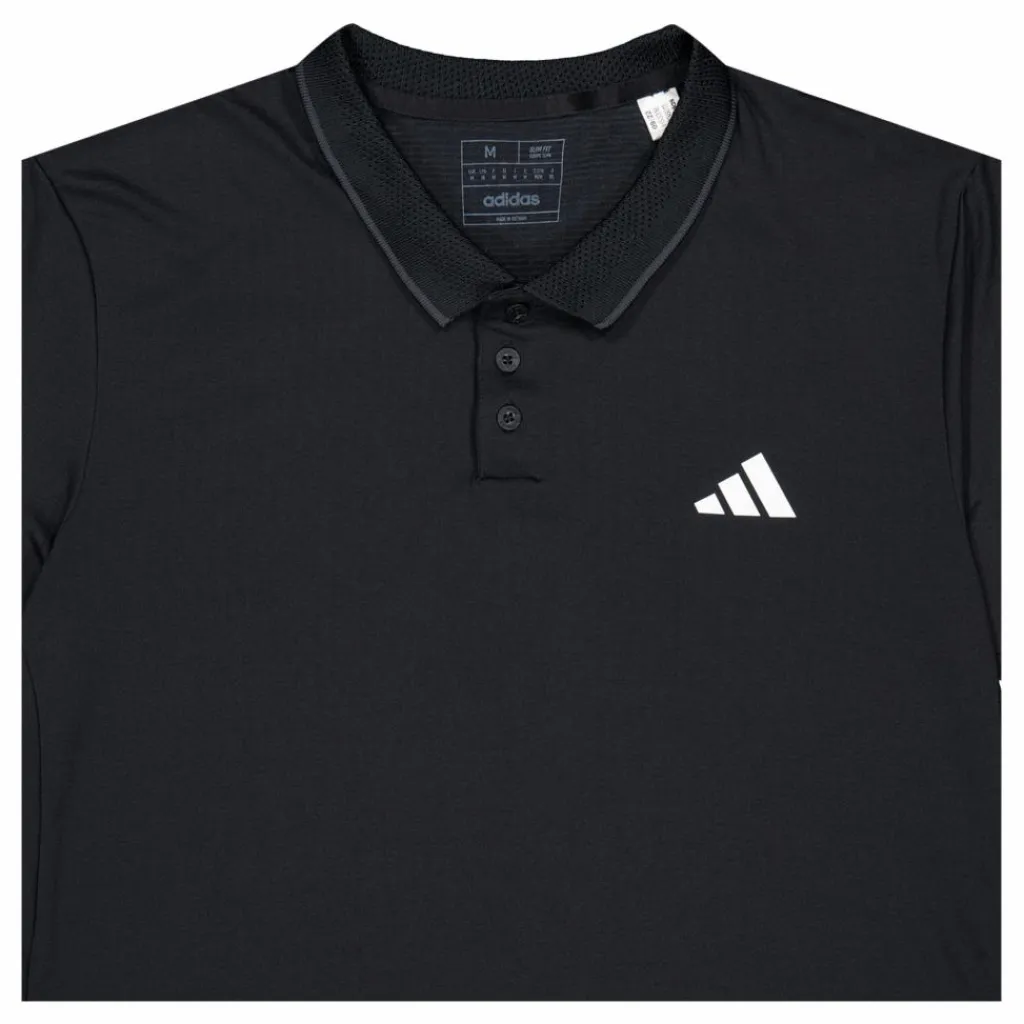 adidas Tennis Freelift Polo Shirt Black Svart Clearance