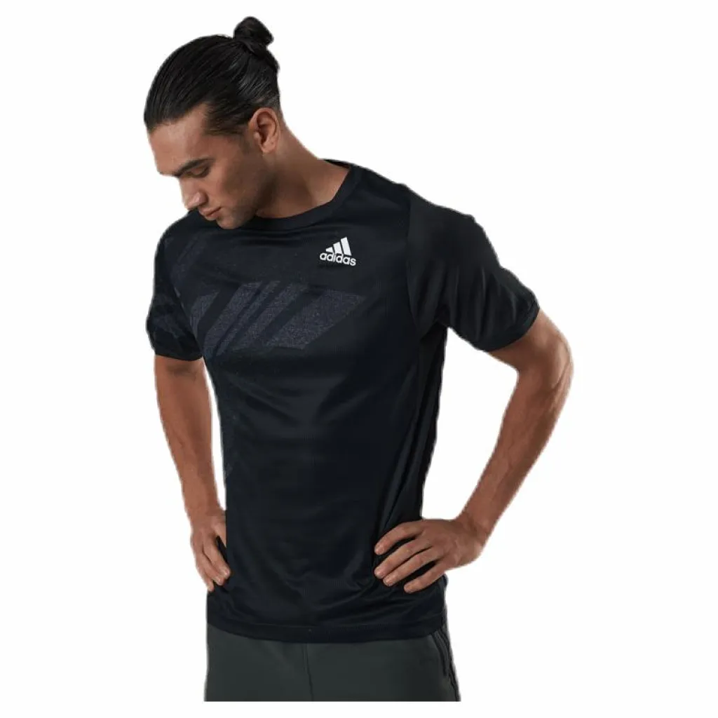 adidas Tennis Freelift Tee Heat Rdy Black Svart Hot