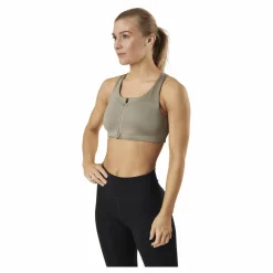 Stay in place Front Zip Sports Bra Green Grön Outlet