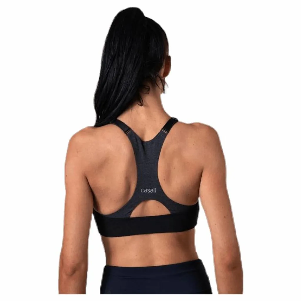 Front Zip Sports Bra Grey*Casall Clearance