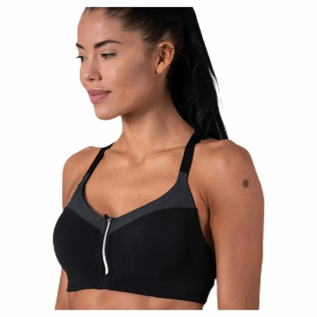 Front Zip Sports Bra Grey*Casall Clearance
