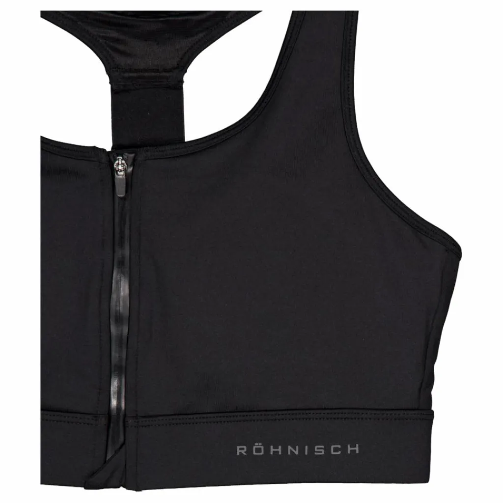Röhnisch Front Zip Sportsbra Black Svart Discount