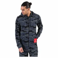 Calvin Klein Full Zip Hooded Jacket Black Svart Sale