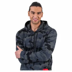 Calvin Klein Full Zip Hooded Jacket Black Svart Sale