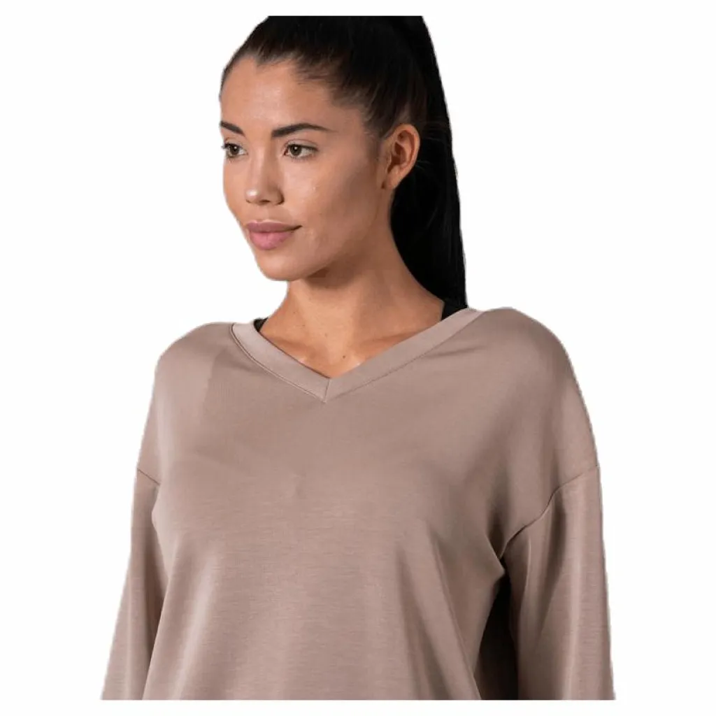 Only Gaia L/S V-Neck Top Swt White Vit Online