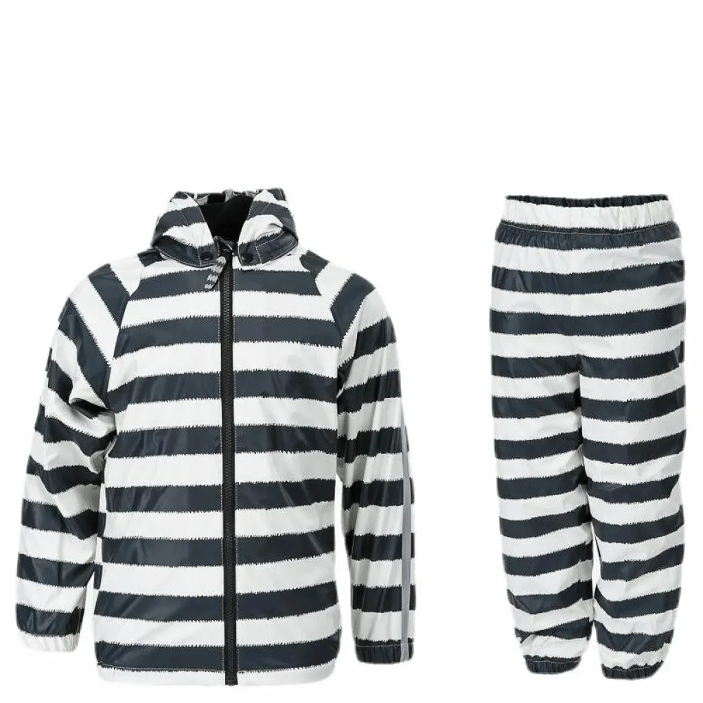 Gary Fleece Rain Set White/Black*Racoon Best