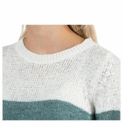 Only Geena L/S Block Pullover Knt White Vit