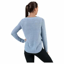 Only Geena Xo L/S Pullover Knt Blue Blå Discount