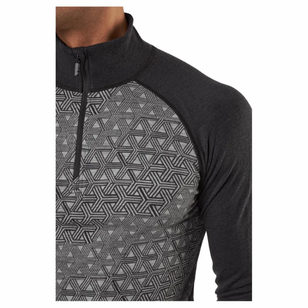 Geo Merino Wool Halfzip Dgrey*Bula Sale
