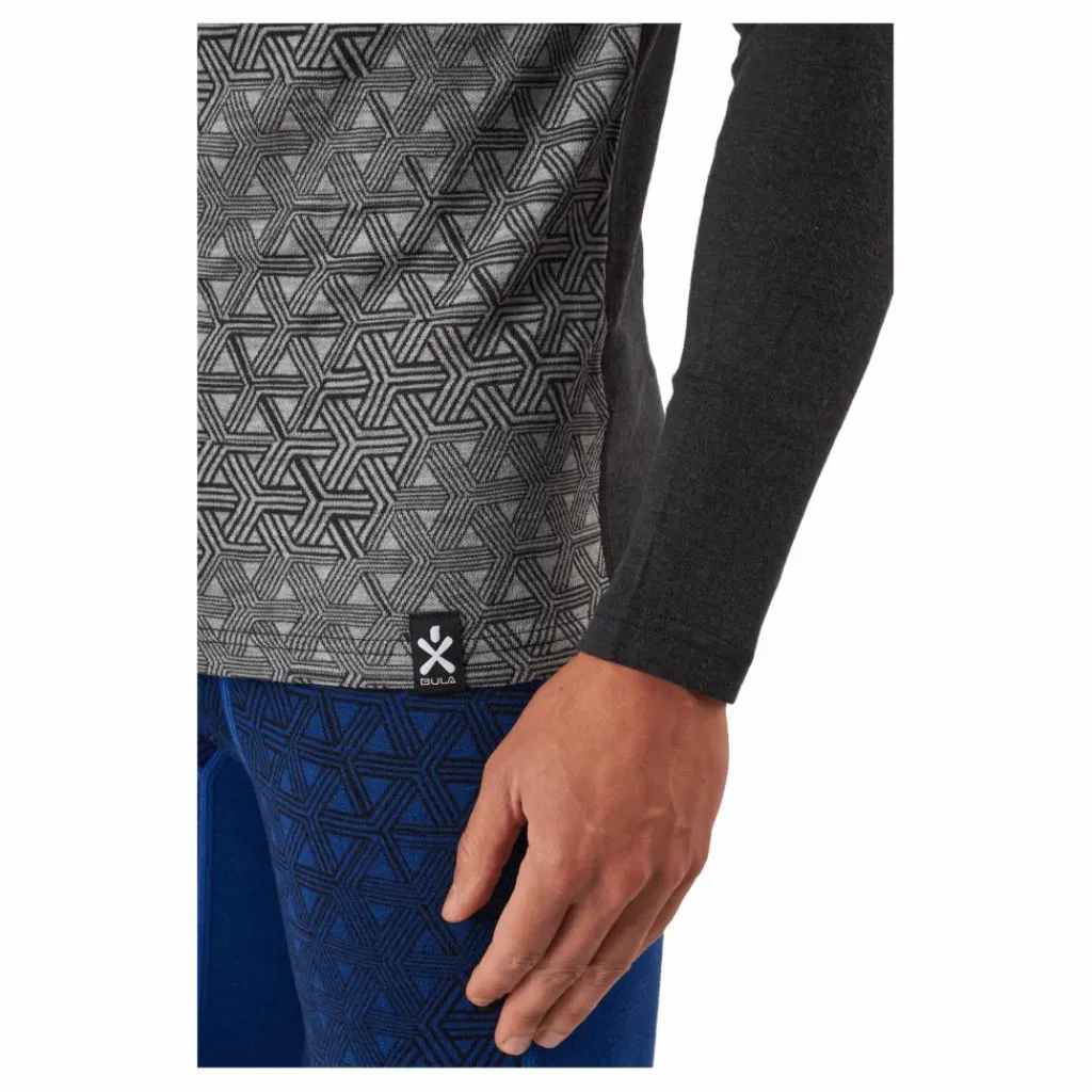 Geo Merino Wool Halfzip Dgrey*Bula Sale