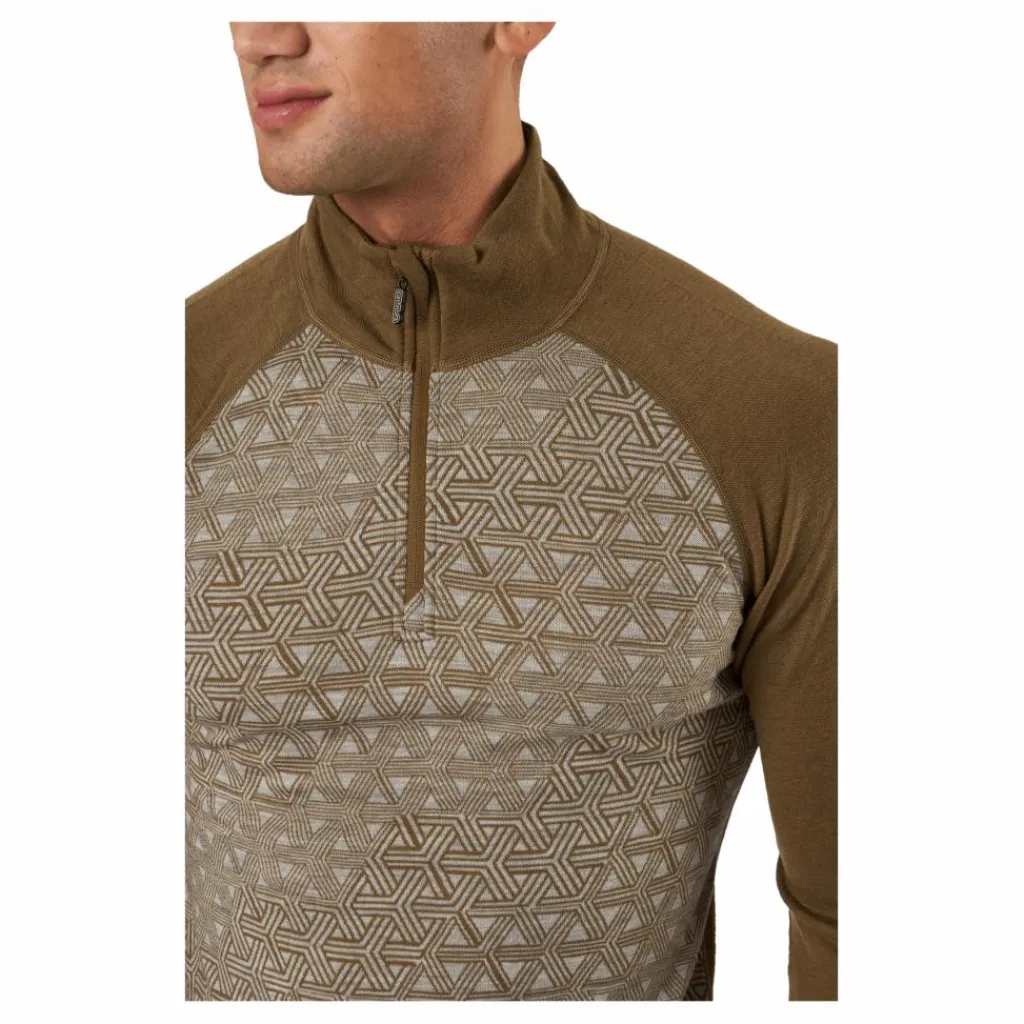Geo Merino Wool Halfzip Moss*Bula Clearance