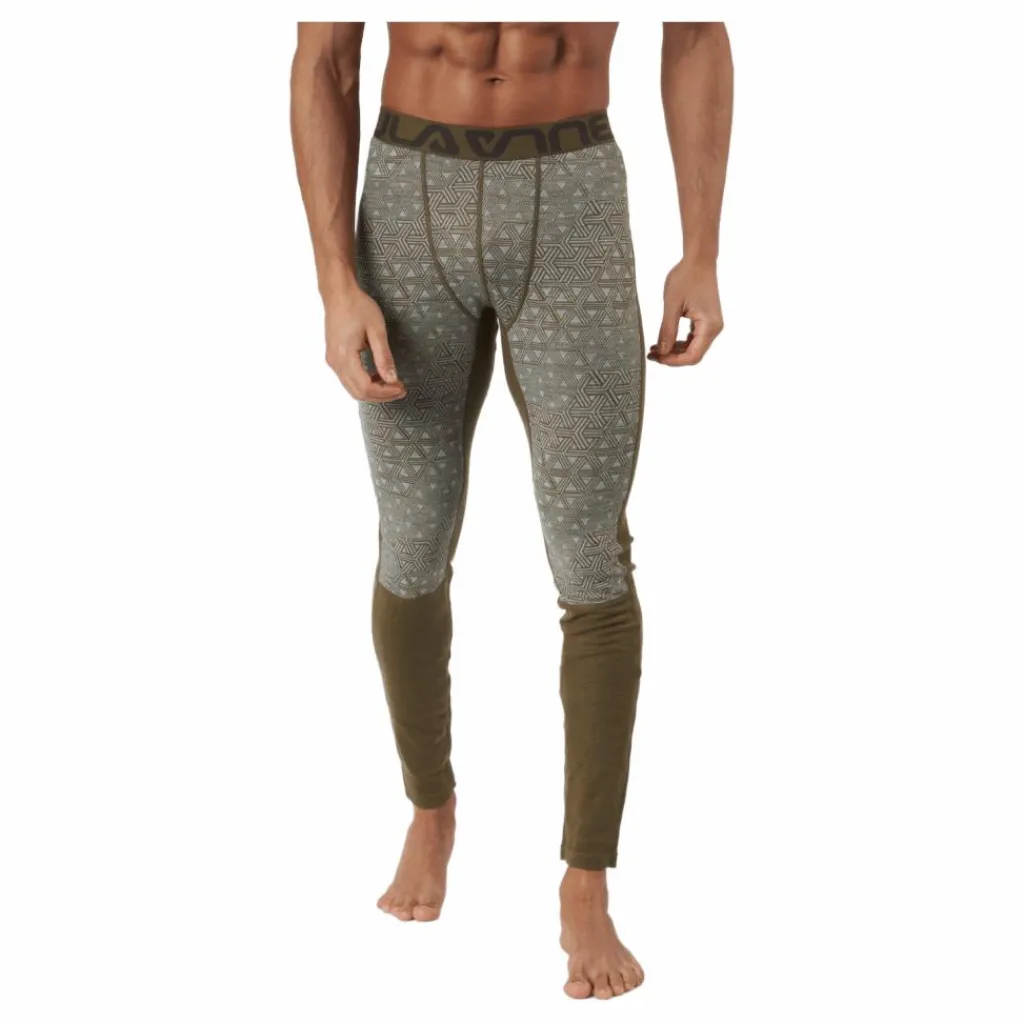 Bula Geo Merino Wool Pants Moss Grå Best