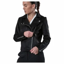 Only Gerry Faux Suede Biker Otw Black Svart Sale