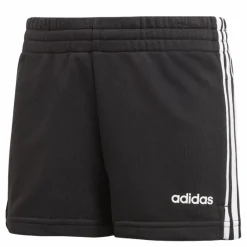 adidas Girls 3 Stripe Shorts White/Black Svart Best
